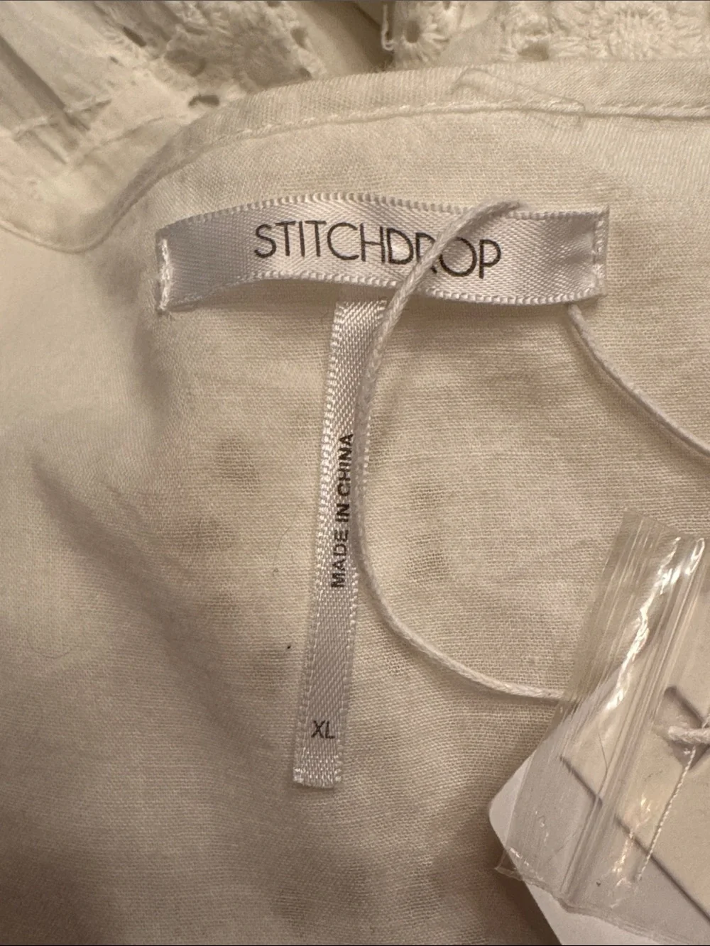 Stitchdrop White Eyelet Dress. Size XL. NWT. Measurements below - Picture 11 of 14